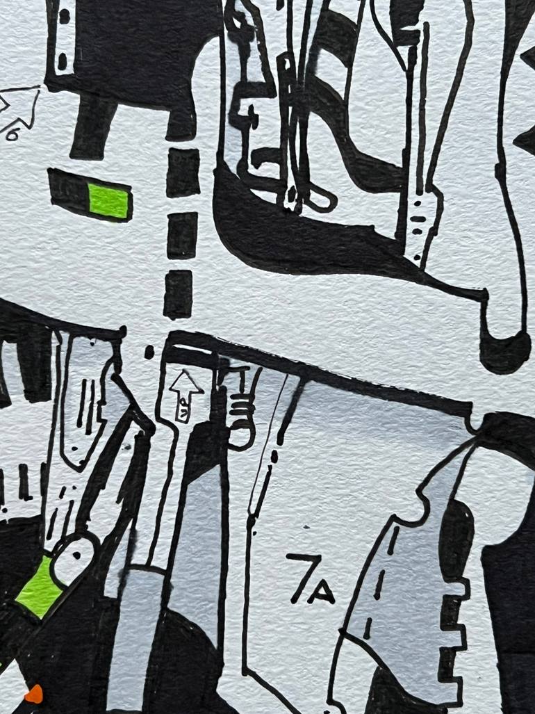 Original Abstract Science/Technology Drawing by Jim Harris