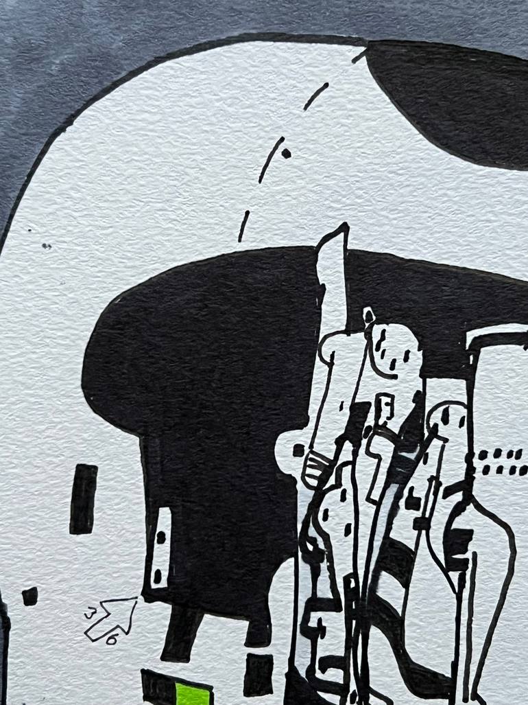 Original Abstract Science/Technology Drawing by Jim Harris