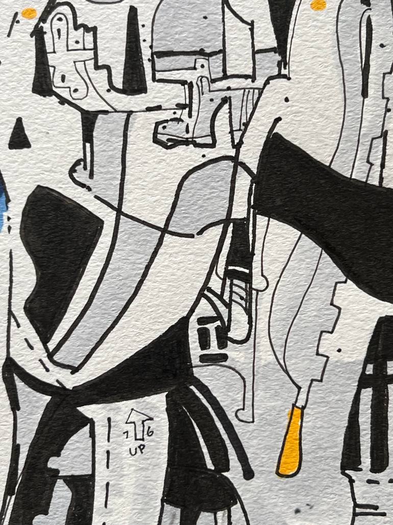 Original Abstract Science/Technology Drawing by Jim Harris