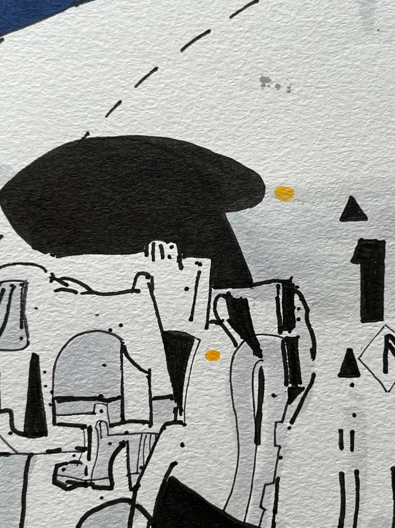 Original Abstract Science/Technology Drawing by Jim Harris