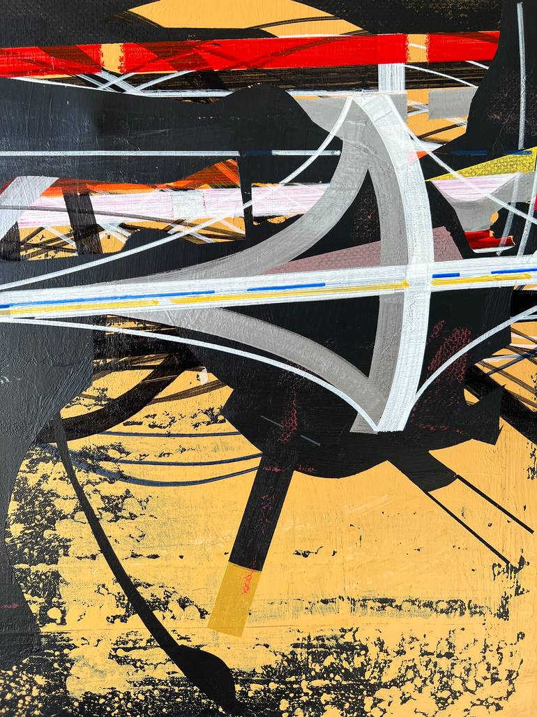 Original Abstract Science/Technology Painting by Jim Harris