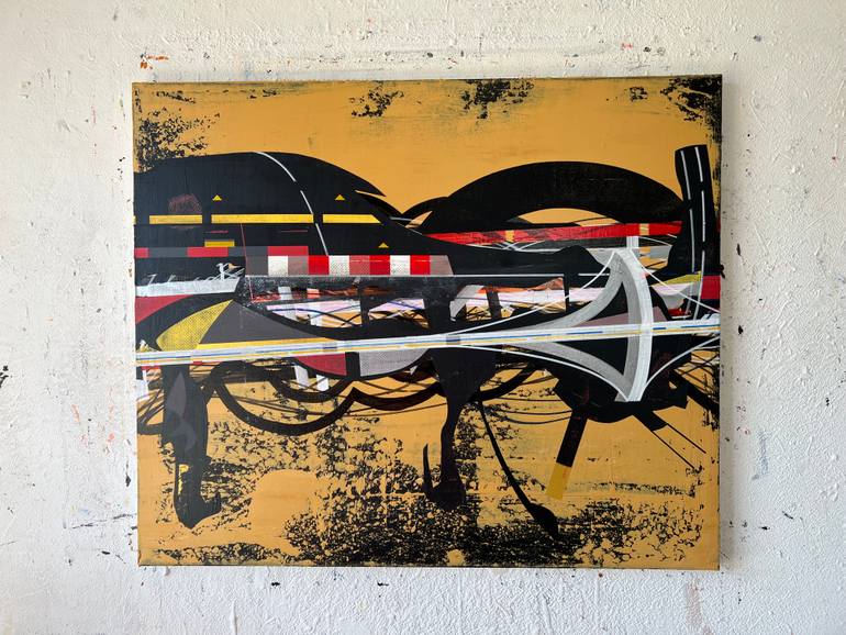 Original Abstract Science/Technology Painting by Jim Harris