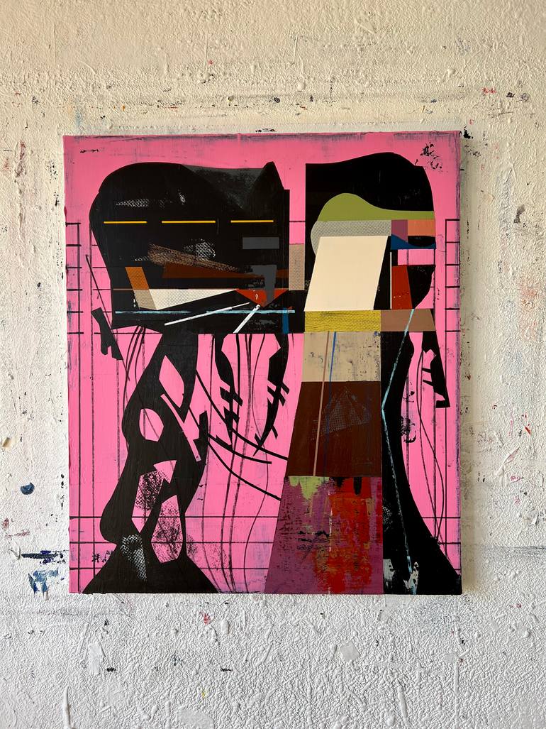 Original Abstract Architecture Painting by Jim Harris