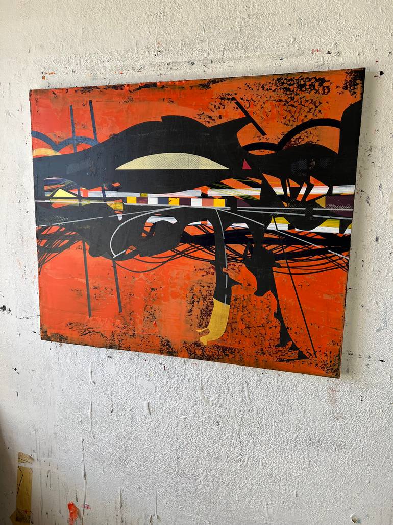 Original Abstract Outer Space Painting by Jim Harris