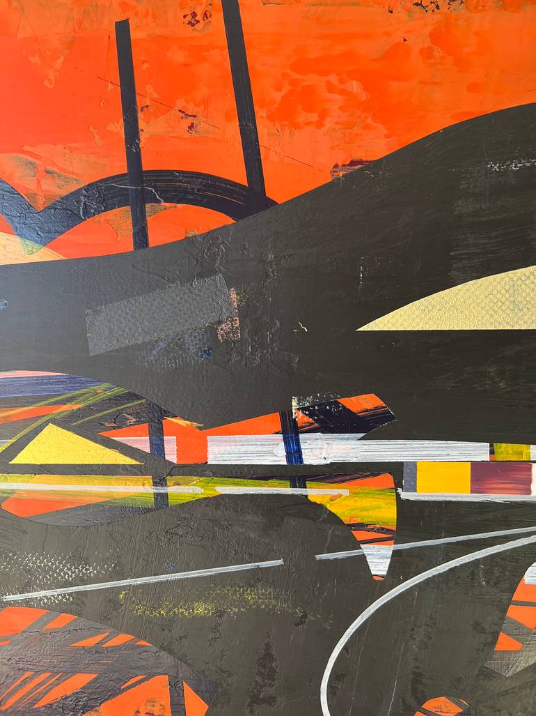 Original Abstract Outer Space Painting by Jim Harris