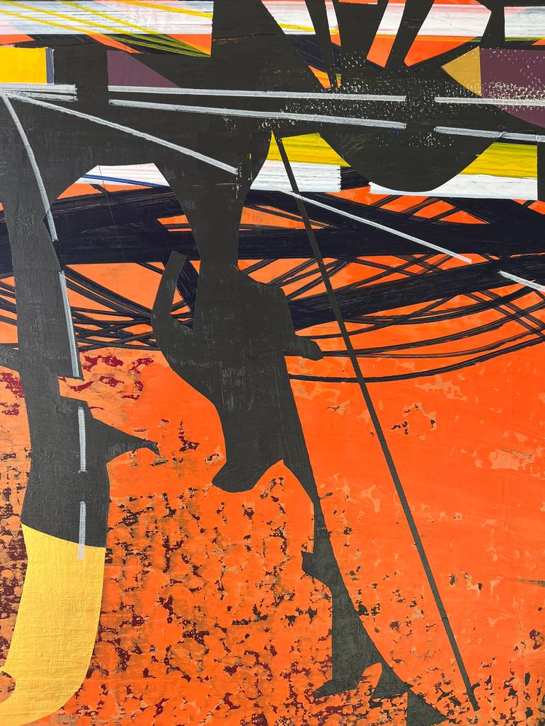 Original Abstract Outer Space Painting by Jim Harris