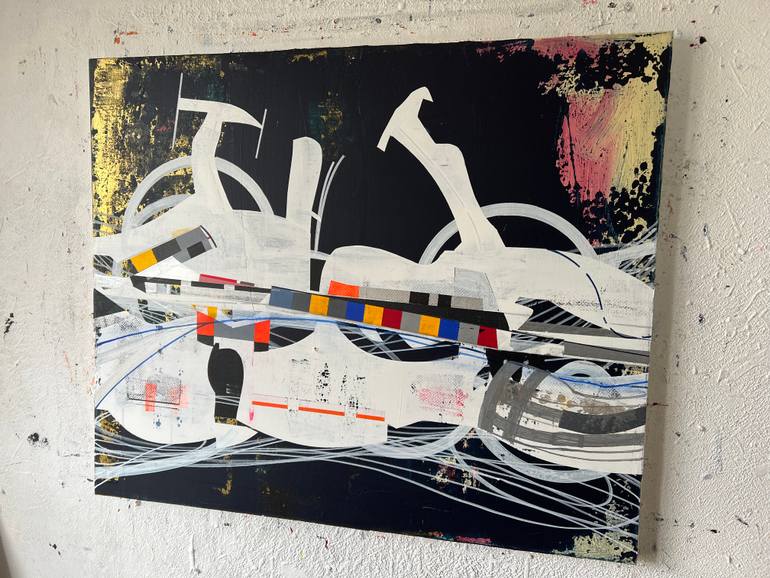 Original Abstract Outer Space Painting by Jim Harris