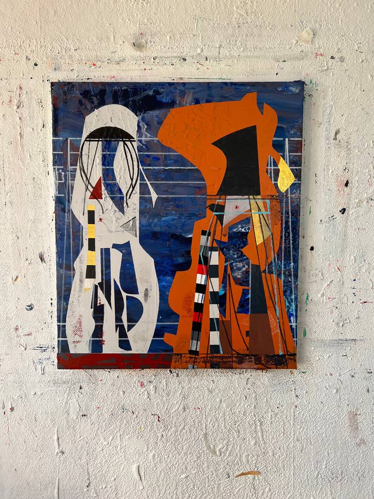 Original Abstract Architecture Painting by Jim Harris