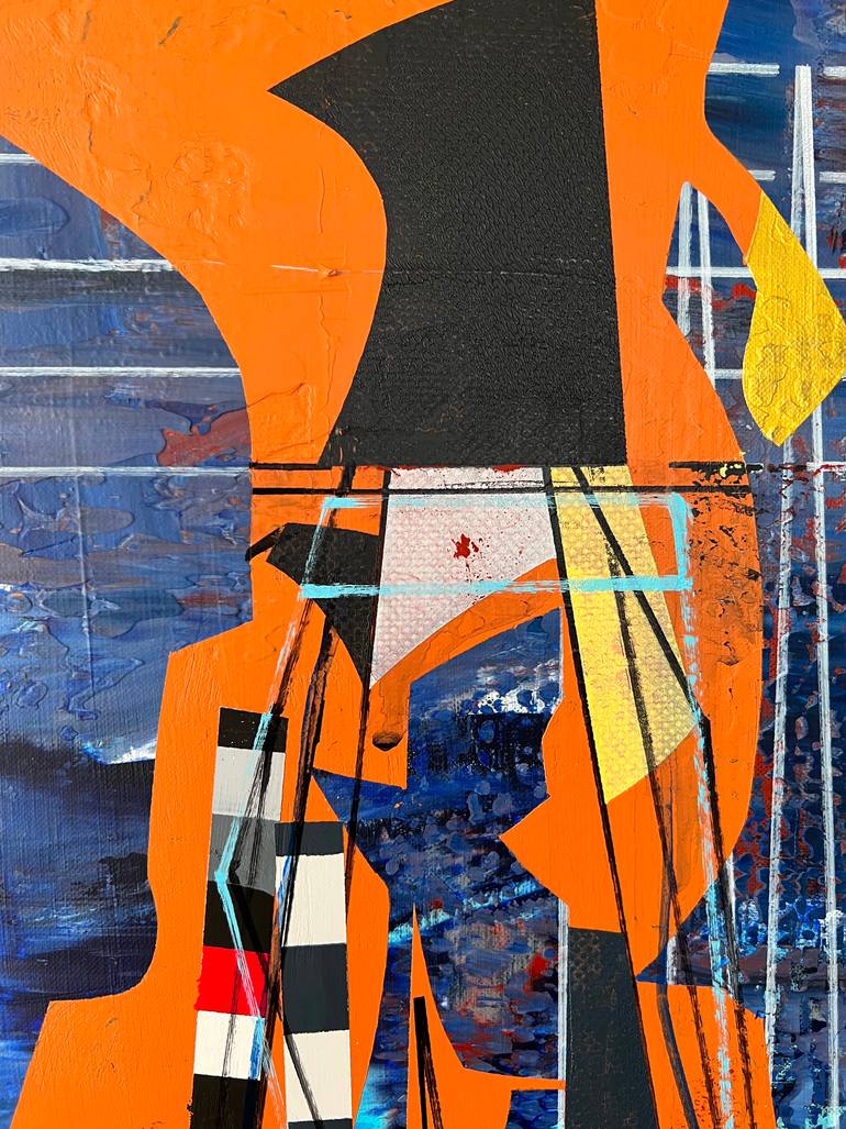 Original Abstract Architecture Painting by Jim Harris