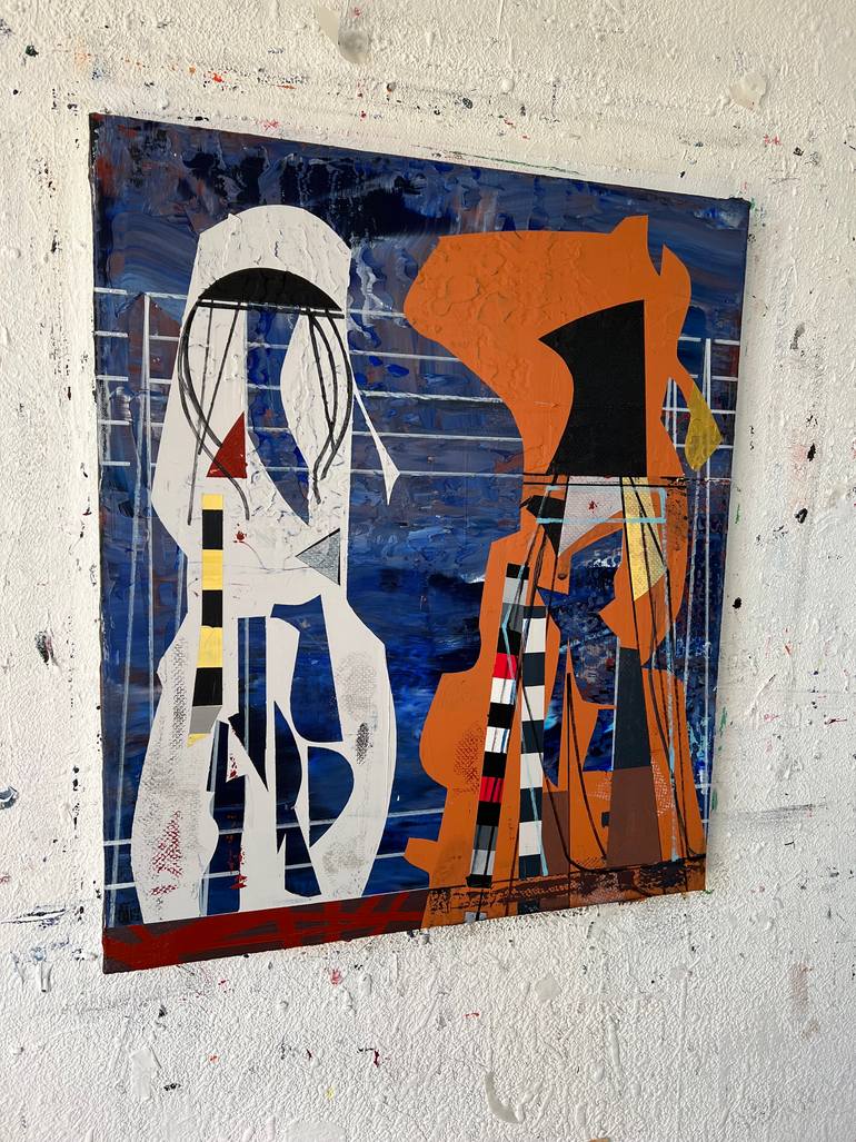 Original Abstract Architecture Painting by Jim Harris