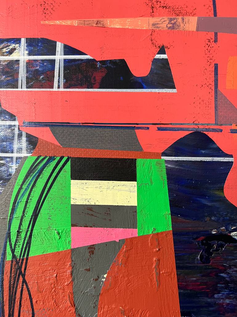 Original Abstract Architecture Painting by Jim Harris