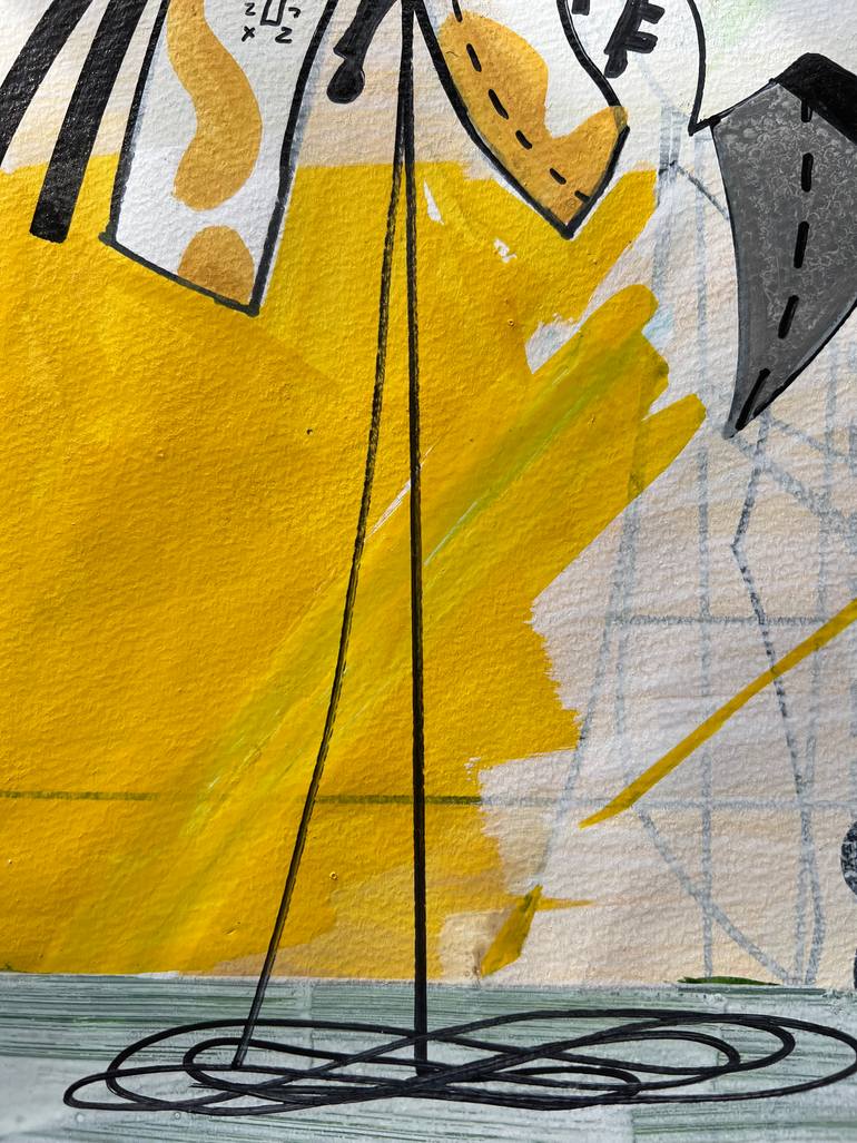 Original Abstract Outer Space Drawing by Jim Harris