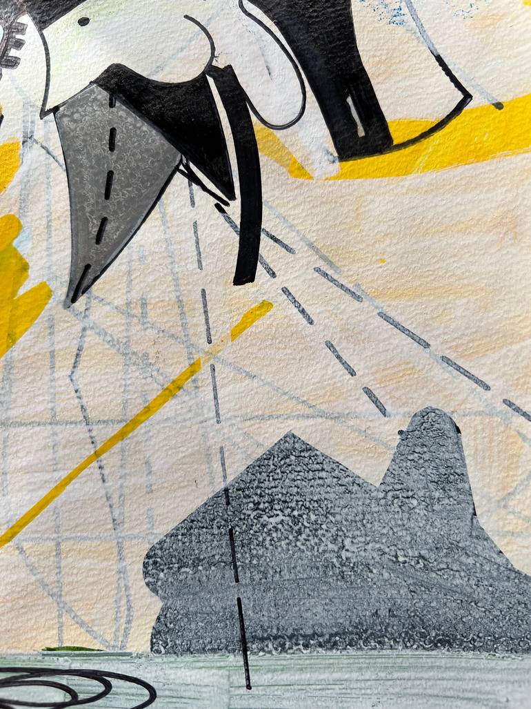 Original Abstract Outer Space Drawing by Jim Harris