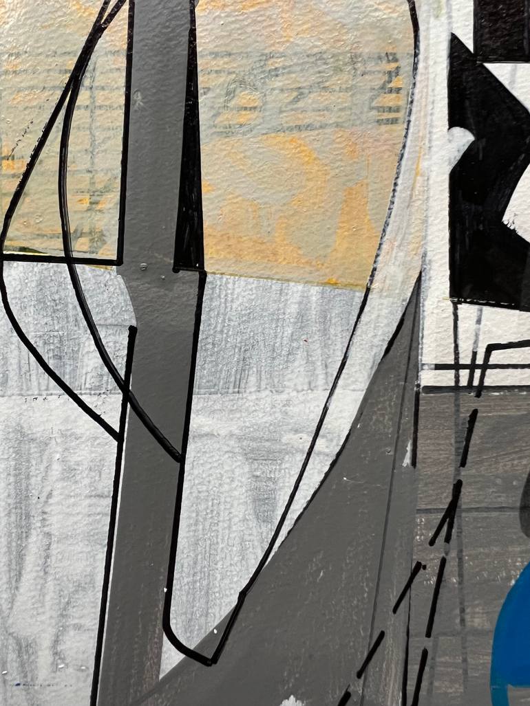 Original Abstract Architecture Drawing by Jim Harris