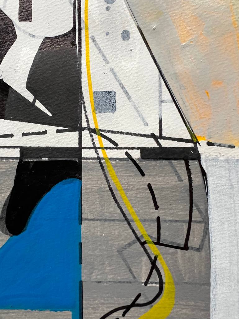 Original Abstract Architecture Drawing by Jim Harris