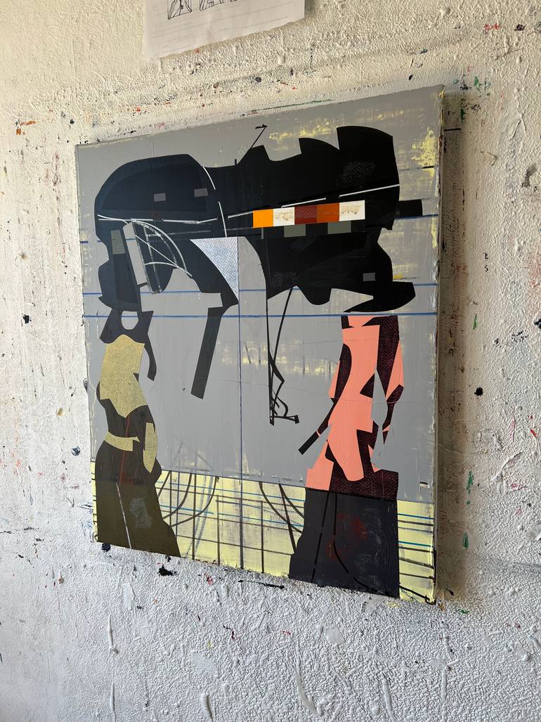 Original Abstract Architecture Painting by Jim Harris