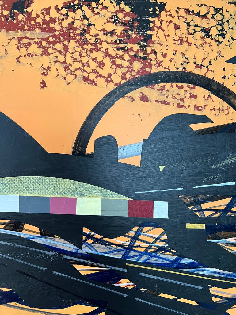 Original Abstract Outer Space Painting by Jim Harris