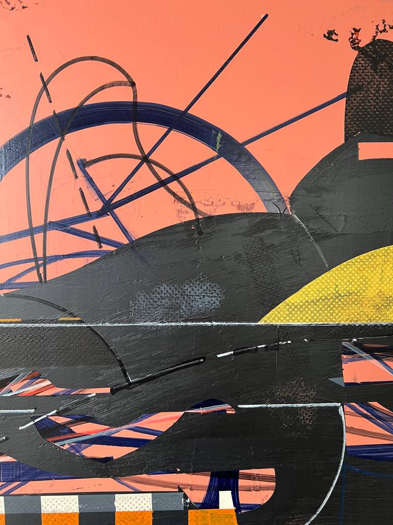 Original Abstract Outer Space Painting by Jim Harris