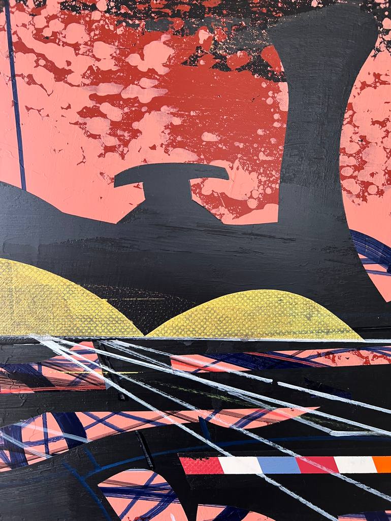 Original Abstract Outer Space Painting by Jim Harris