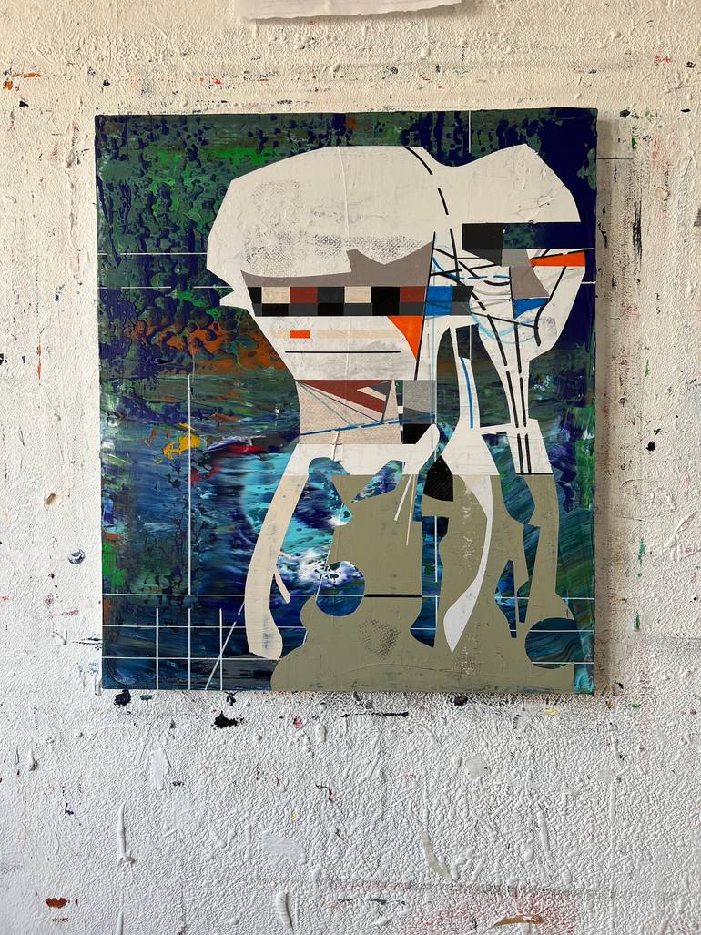 Original Abstract Architecture Painting by Jim Harris