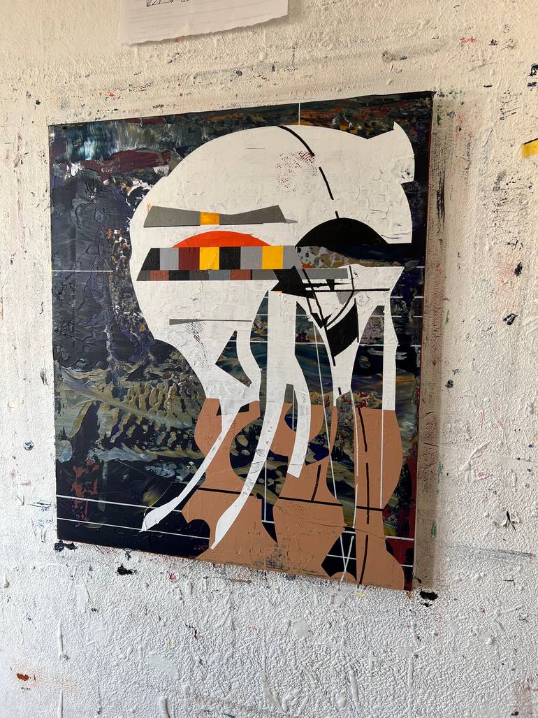 Original Abstract Architecture Painting by Jim Harris
