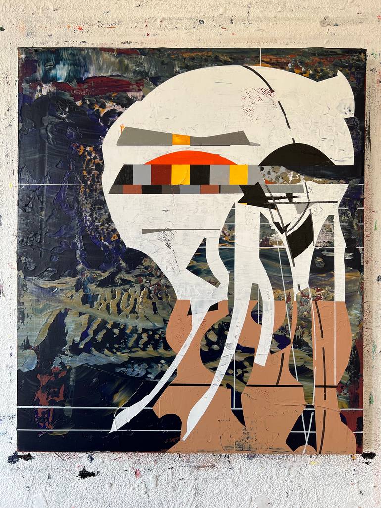Original Abstract Architecture Painting by Jim Harris