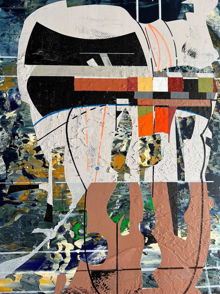 Original Abstract Architecture Painting by Jim Harris