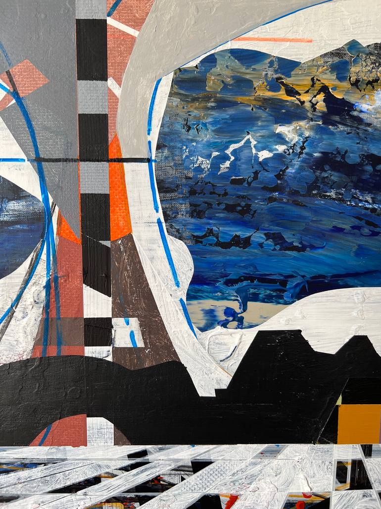 Original Abstract Architecture Painting by Jim Harris