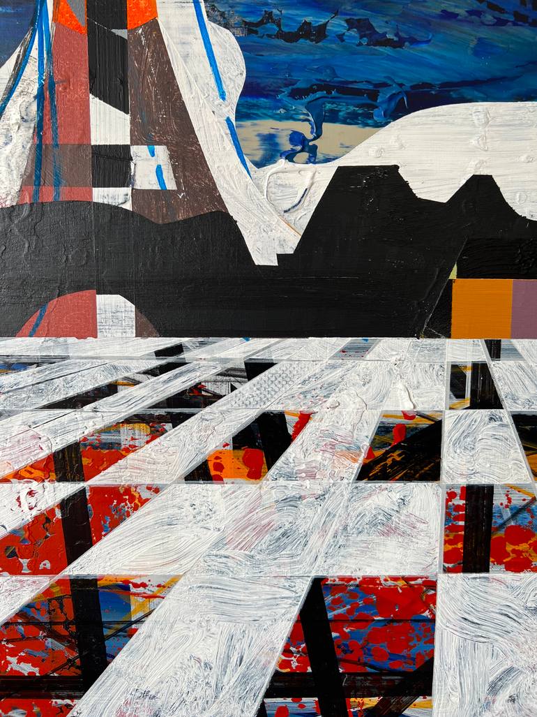 Original Abstract Architecture Painting by Jim Harris
