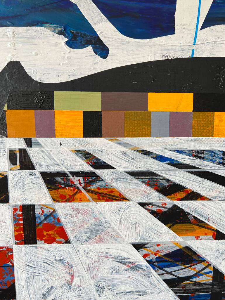 Original Abstract Architecture Painting by Jim Harris