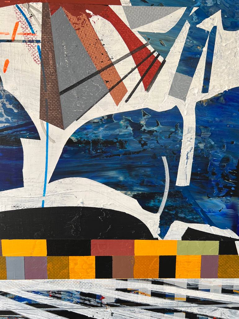 Original Abstract Architecture Painting by Jim Harris