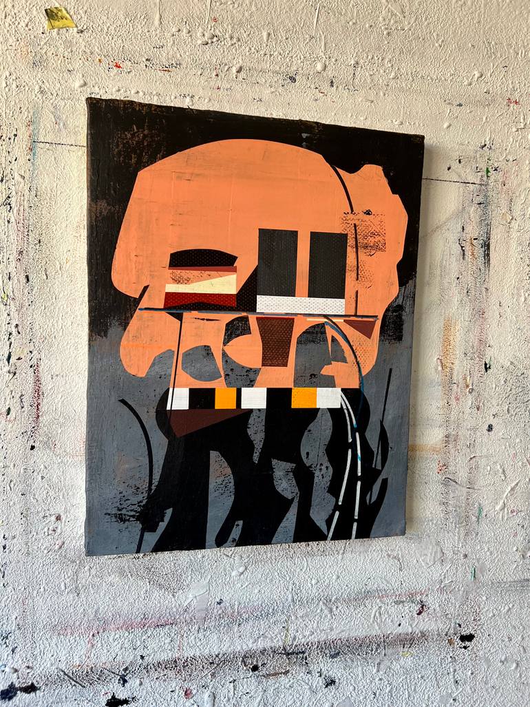 Original Abstract Architecture Painting by Jim Harris