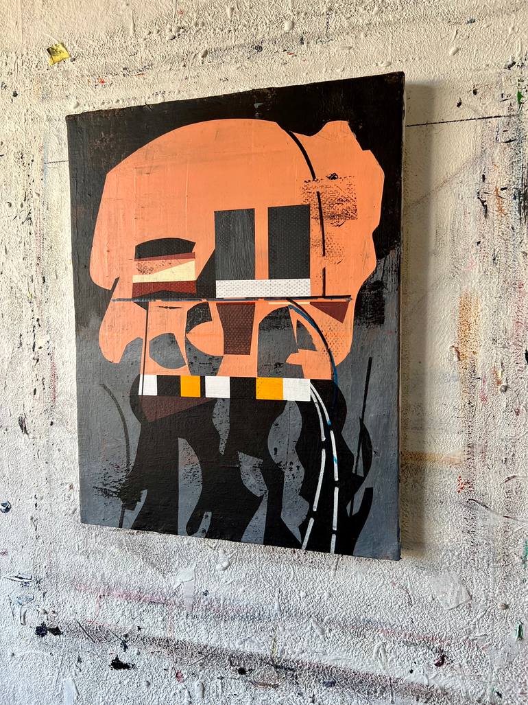 Original Abstract Architecture Painting by Jim Harris