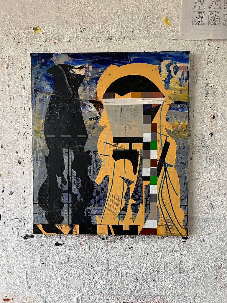 Original Abstract Architecture Painting by Jim Harris