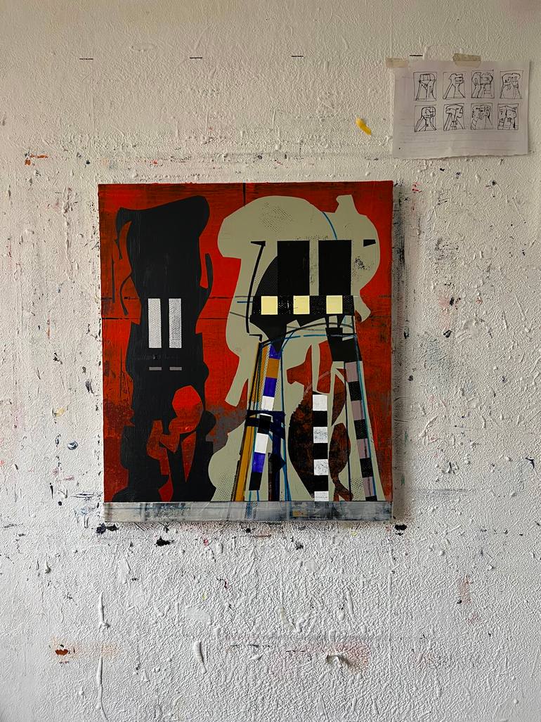 Original Abstract Architecture Painting by Jim Harris