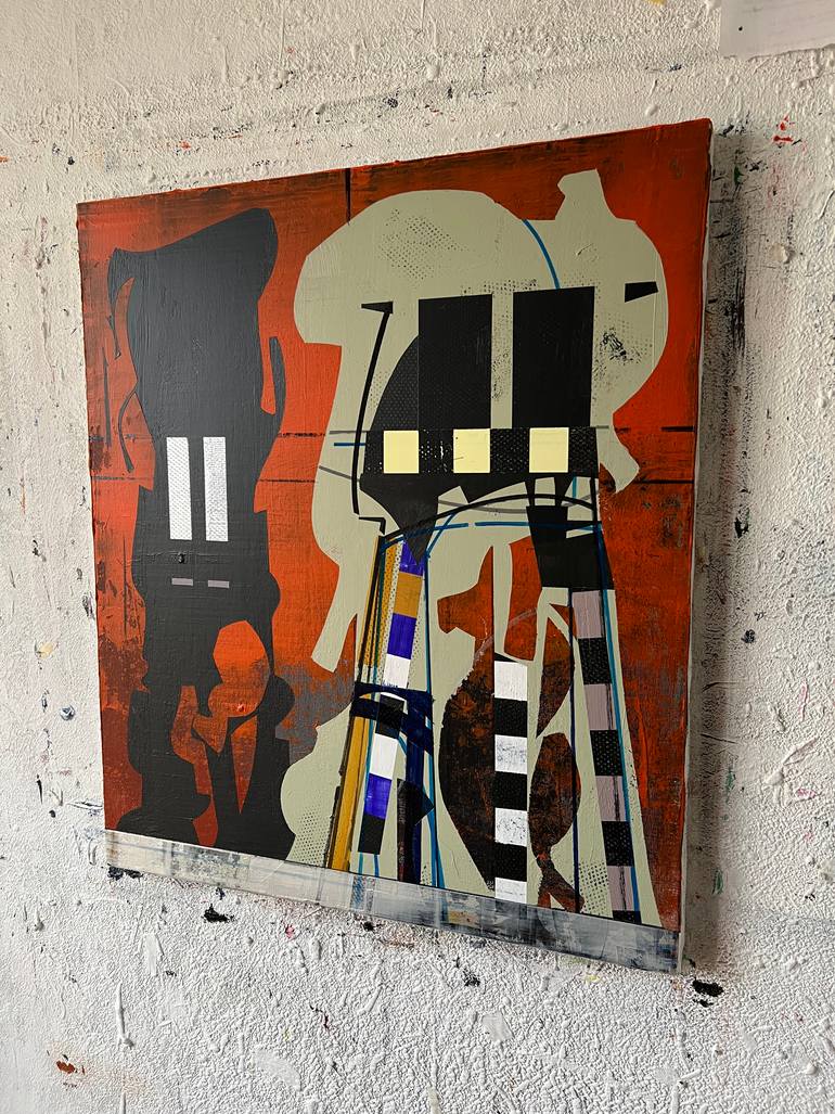 Original Abstract Architecture Painting by Jim Harris