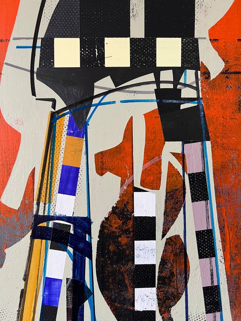 Original Abstract Architecture Painting by Jim Harris