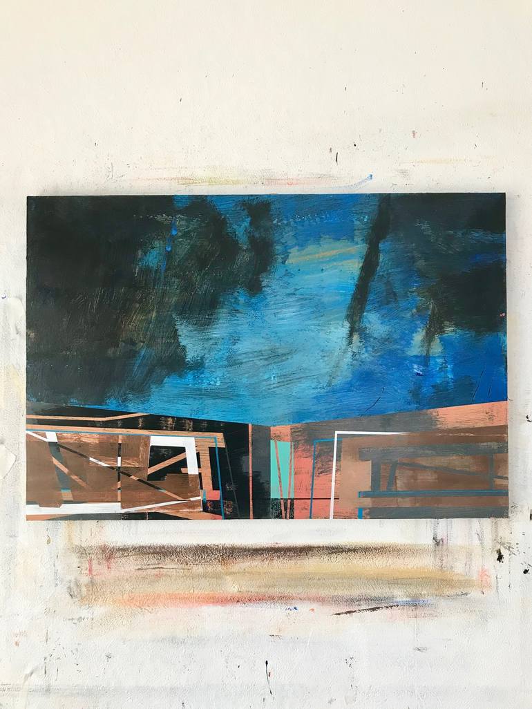 Original Abstract Expressionism Landscape Painting by Jim Harris