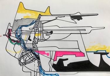 Original Abstract Technology Drawings by Jim Harris