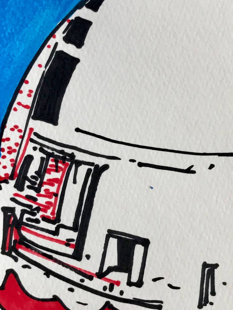 Original Abstract Science/Technology Drawing by Jim Harris