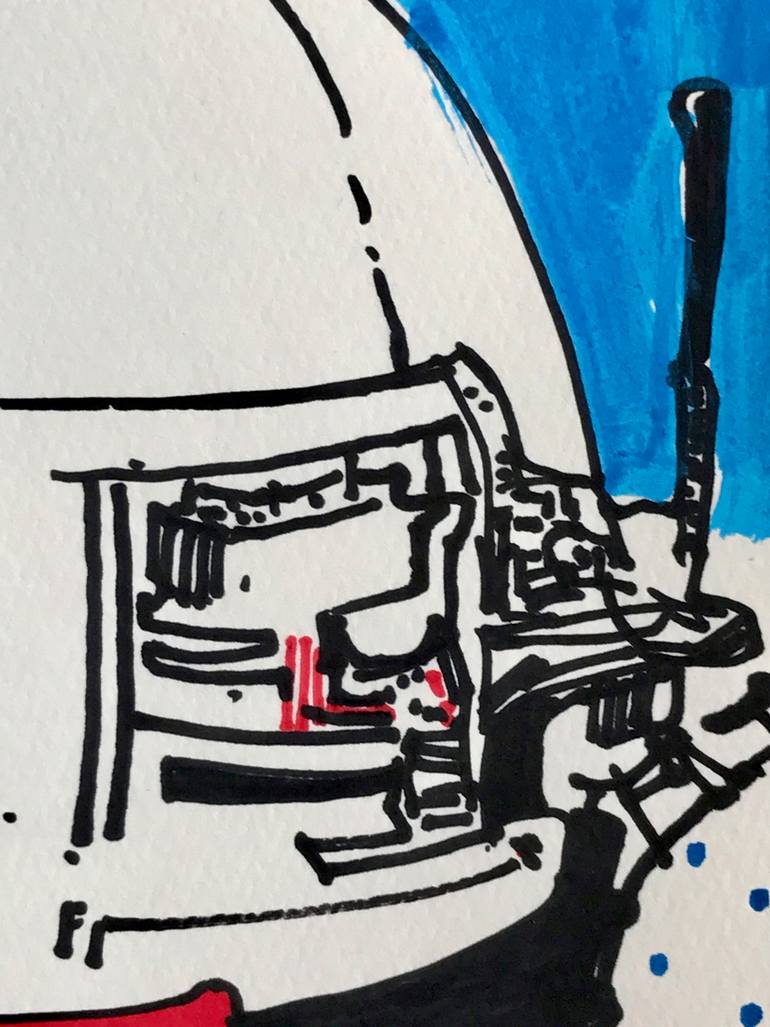Original Abstract Science/Technology Drawing by Jim Harris