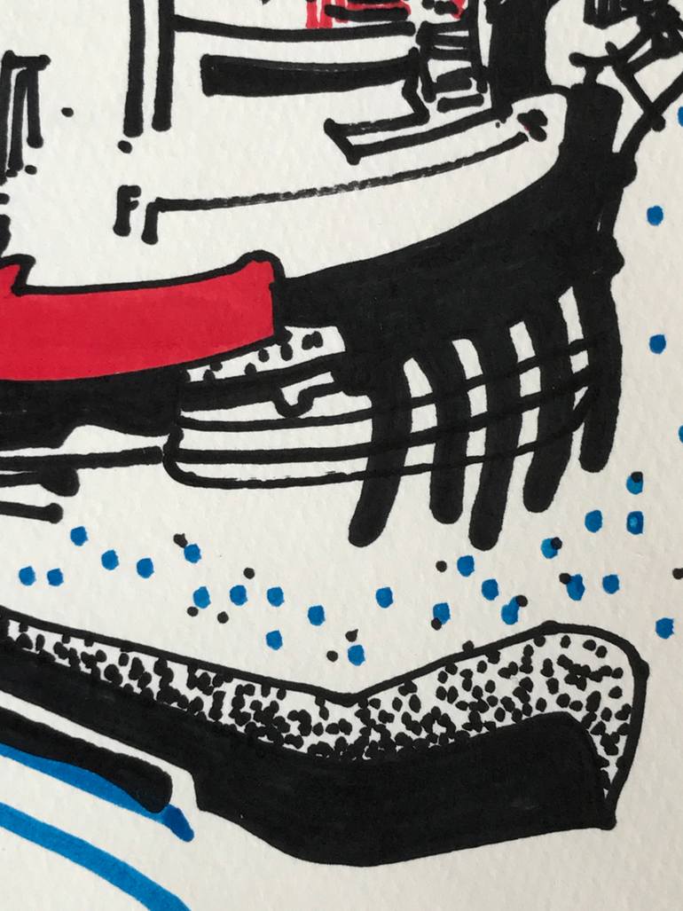 Original Abstract Science/Technology Drawing by Jim Harris