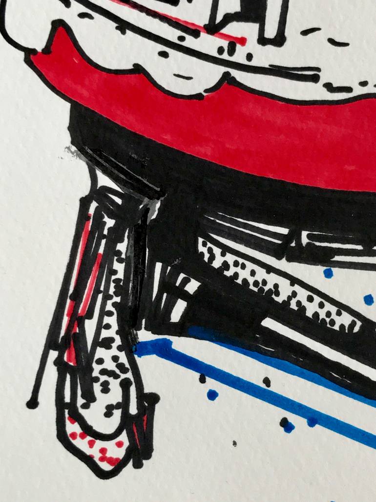 Original Abstract Science/Technology Drawing by Jim Harris