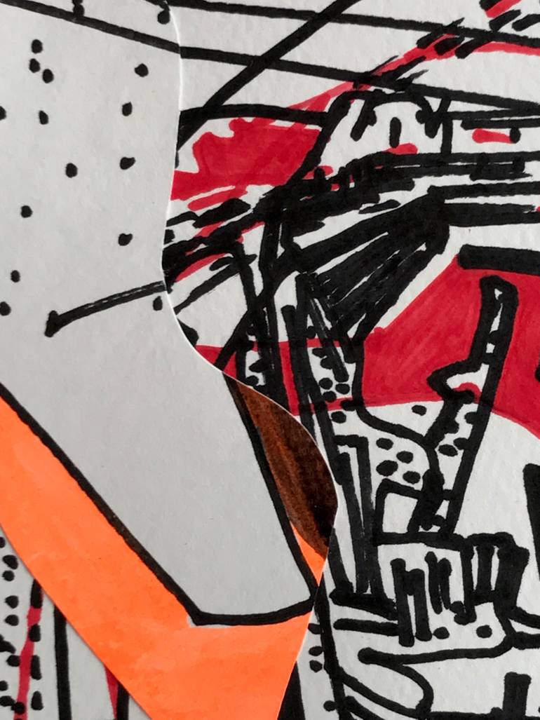Original Abstract Expressionism Abstract Drawing by Jim Harris