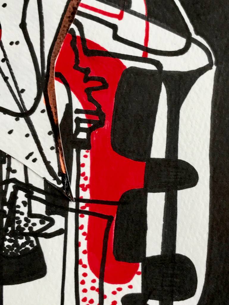 Original Abstract Science/Technology Drawing by Jim Harris