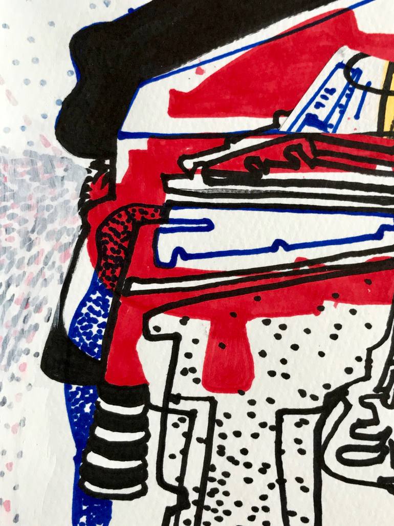 Original Abstract Expressionism Abstract Drawing by Jim Harris
