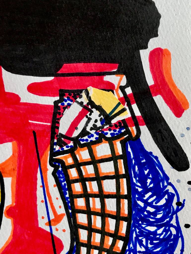 Original Abstract Expressionism Abstract Drawing by Jim Harris