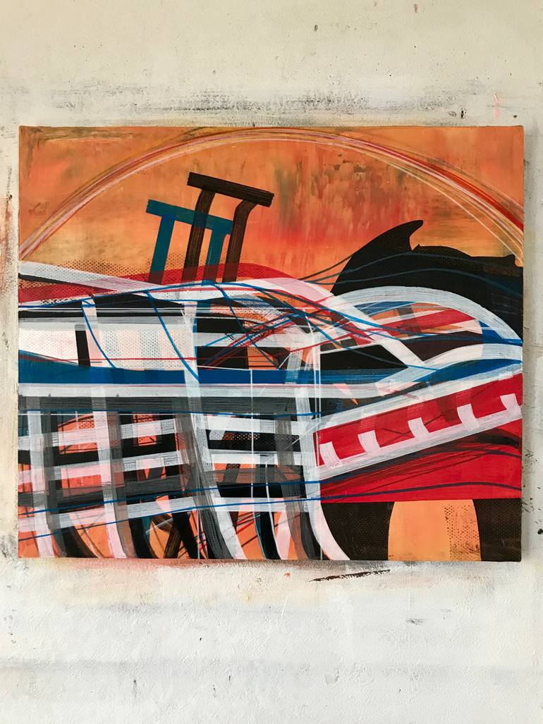 Original Abstract Expressionism Abstract Painting by Jim Harris