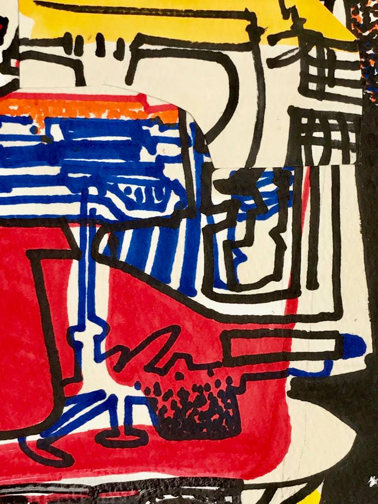 Original Abstract Science/Technology Drawing by Jim Harris