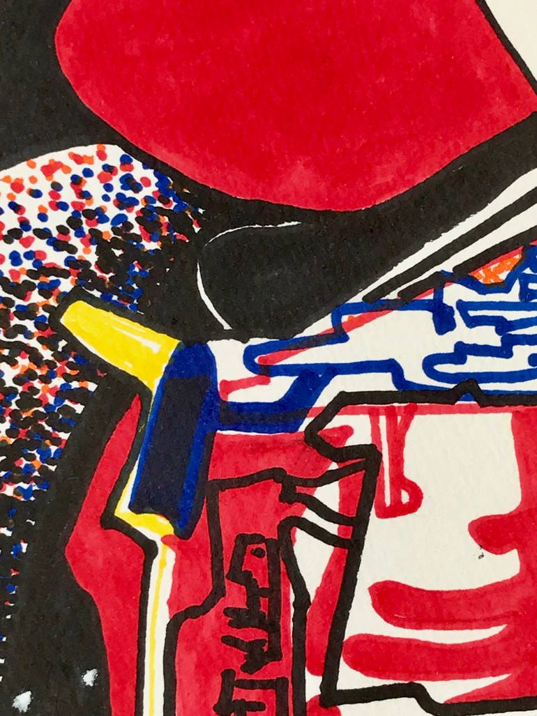 Original Abstract Science/Technology Drawing by Jim Harris